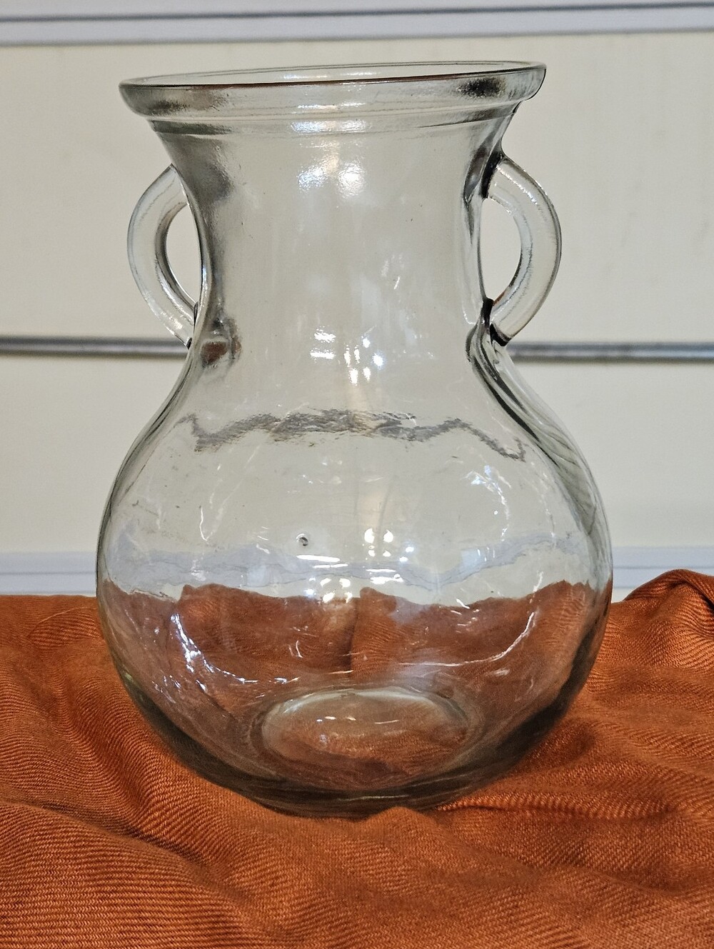 Clear Glass Double-Handled Vase - Home Accents